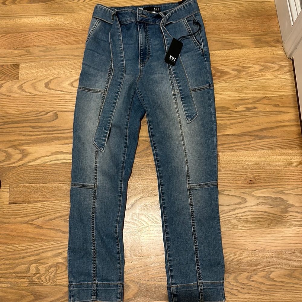New KUT from the Kloth size 0 Reese high rise ankle straight leg